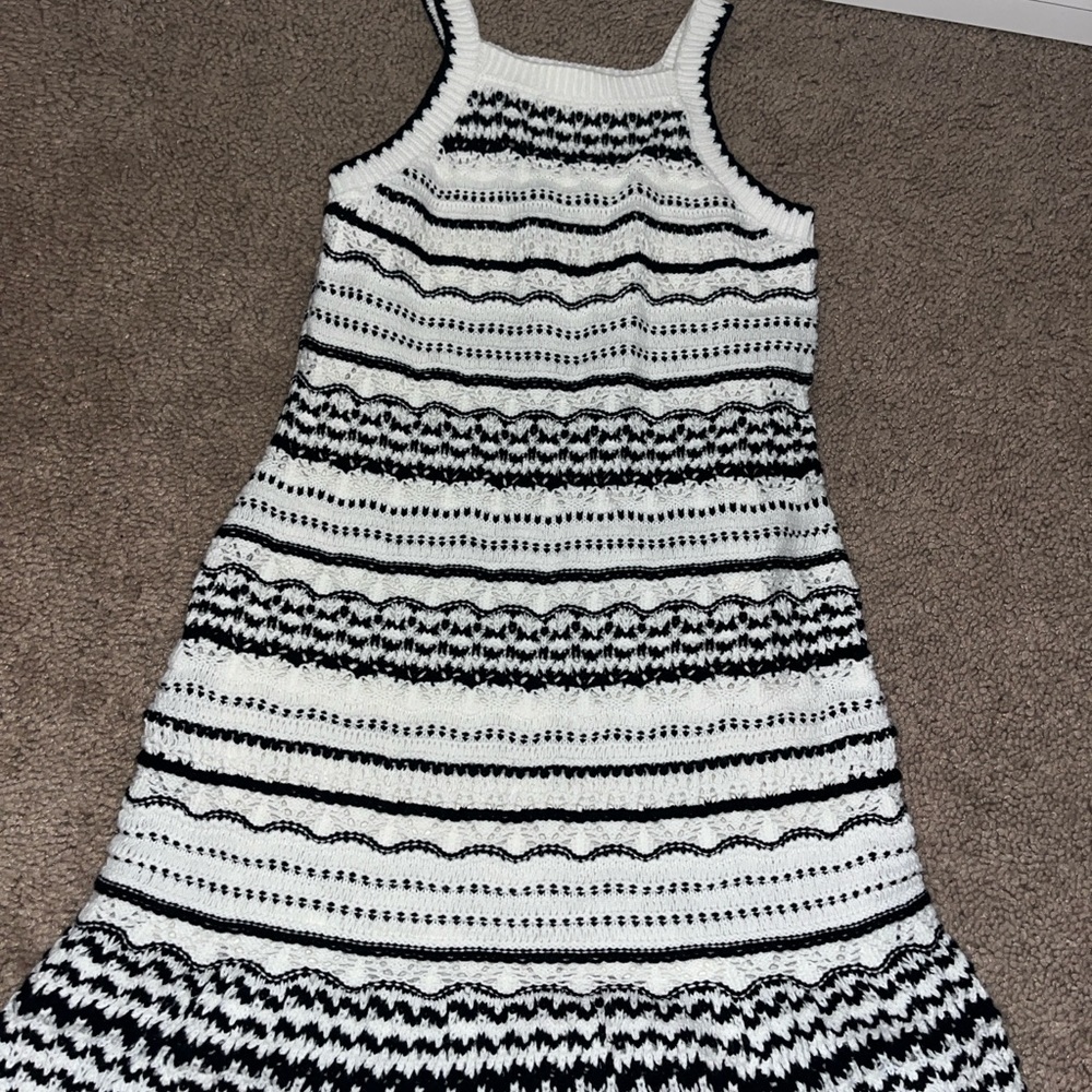 Abercrombie Kids Navy and White Knit Dress